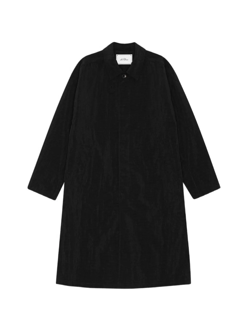 Les Deux shiny single-breasted coat - Nero