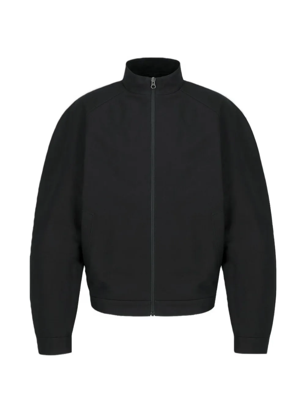 Amomento curved-sleeve cotton jacket - Nero
