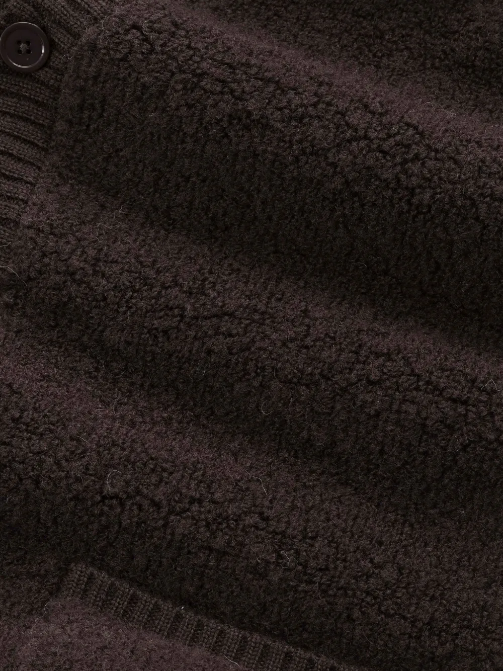 NN07 terry-fleece V-neck cardigan Bruin