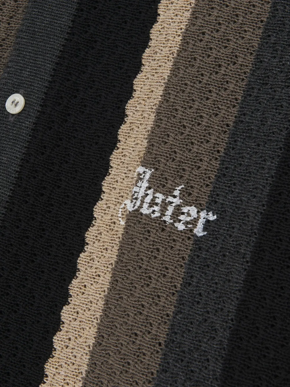 IUTER striped-knit cardigan Zwart