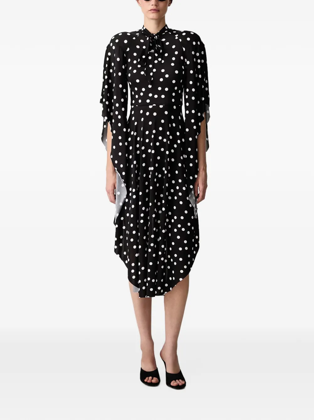VETEMENTS polka-dot asymmetric-hem dress