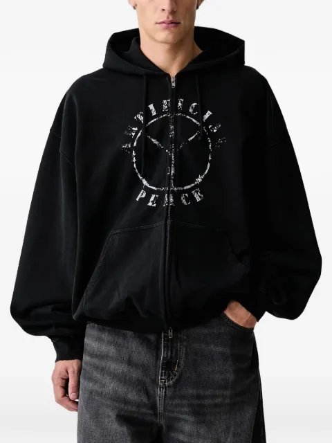 VETEMENTS graphic-print washed-effect hoodie