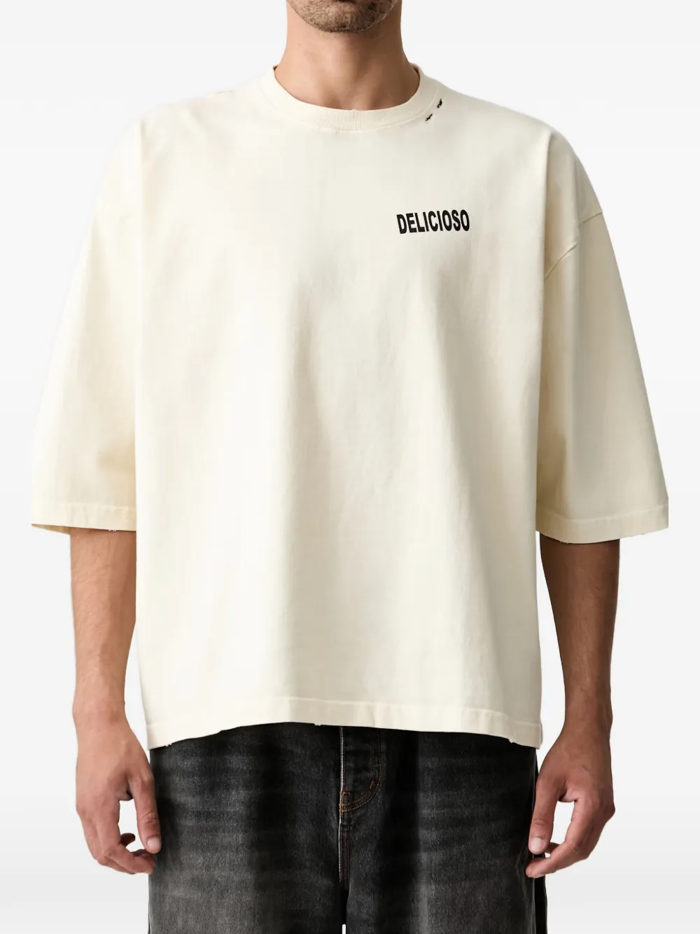Willy Chavarria Taco Shop T-shirt Beige