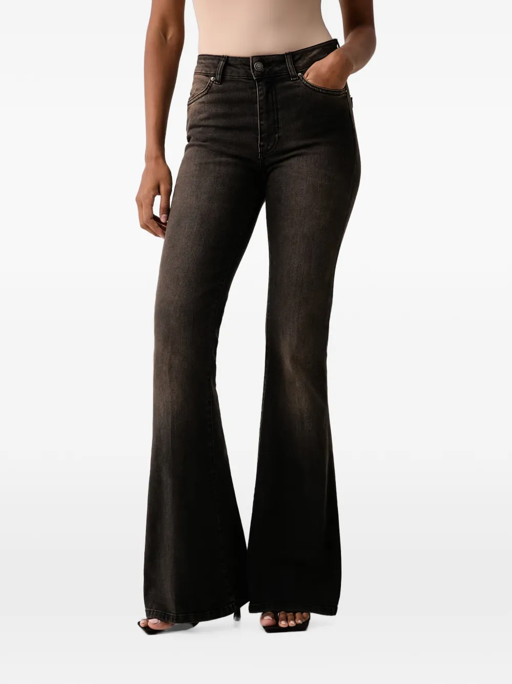 VICOLO Gisele Icon faded flared jeans
