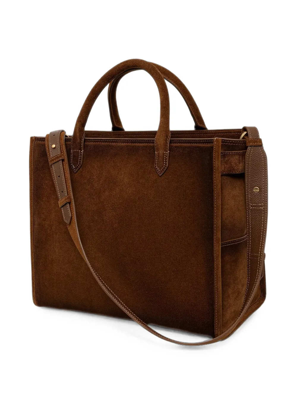 Zadig&Voltaire Wings-patch suède shopper Bruin