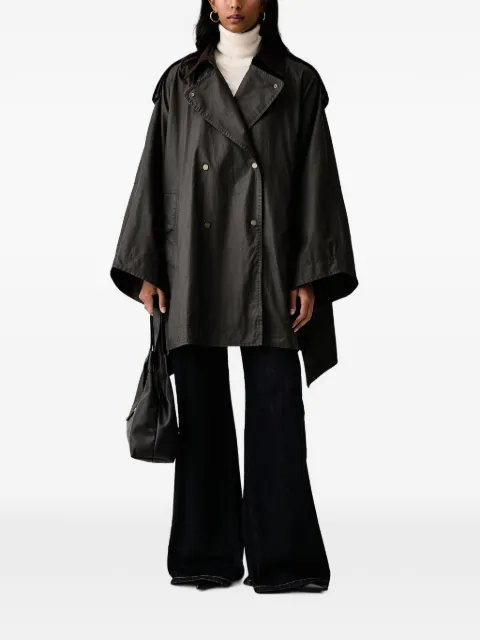 VICOLO Waxed double-breasted coat