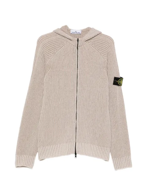 Stone Island ribbed-knit zip-up cardigan