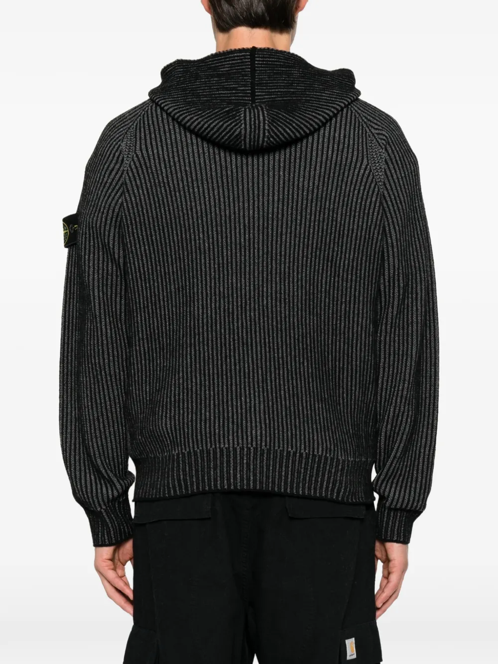 Stone Island Ribgebreid vest Zwart