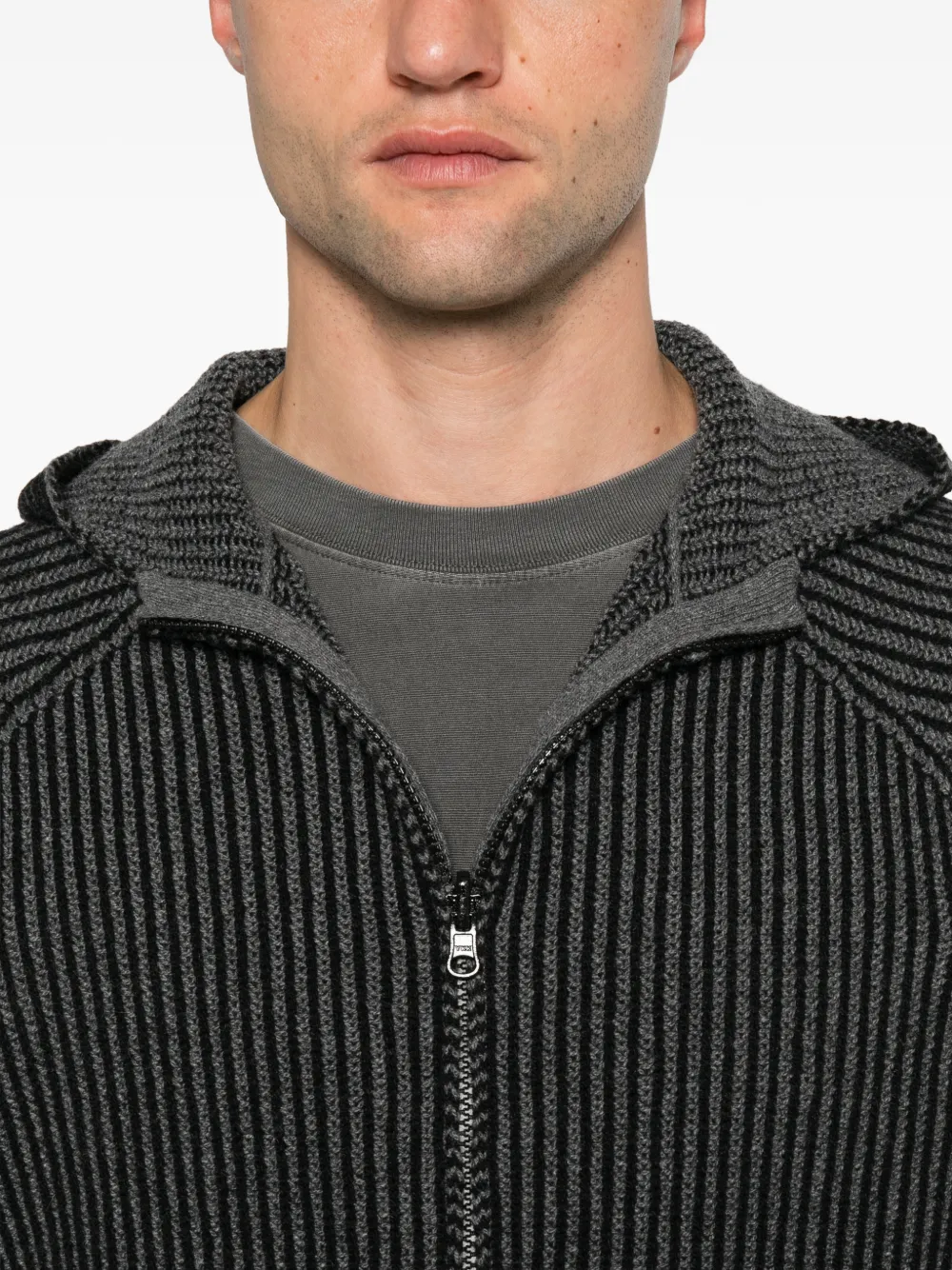Stone Island Ribgebreid vest Zwart