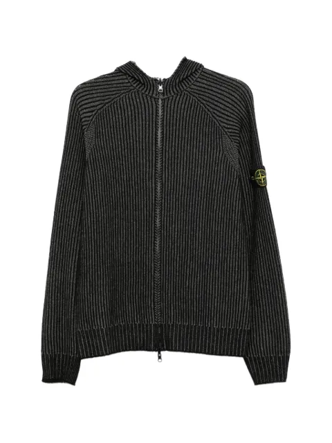 Stone Island ribbed-knit zip-up cardigan