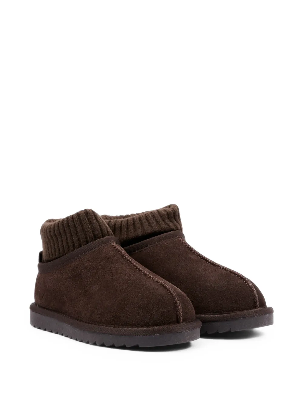 Colors Of California Miwok suede ribbed-trim boots - Marrone