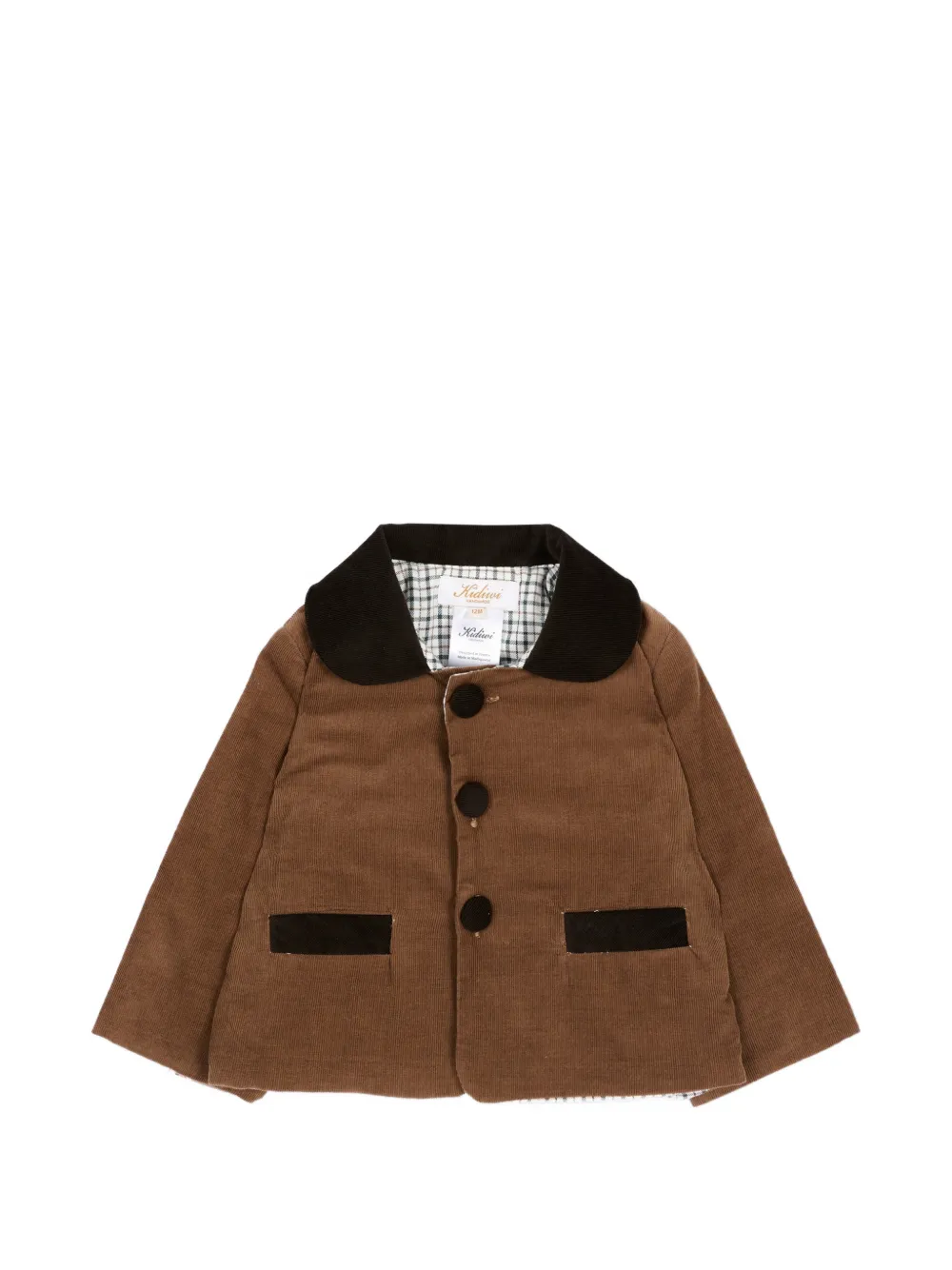 KIDIWI Peter Pan-collar corduroy jacket - Marrone