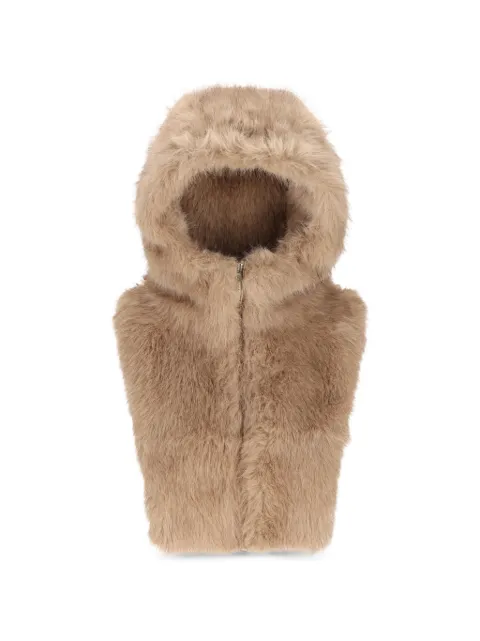 Herno faux-fur zip-up balaclava