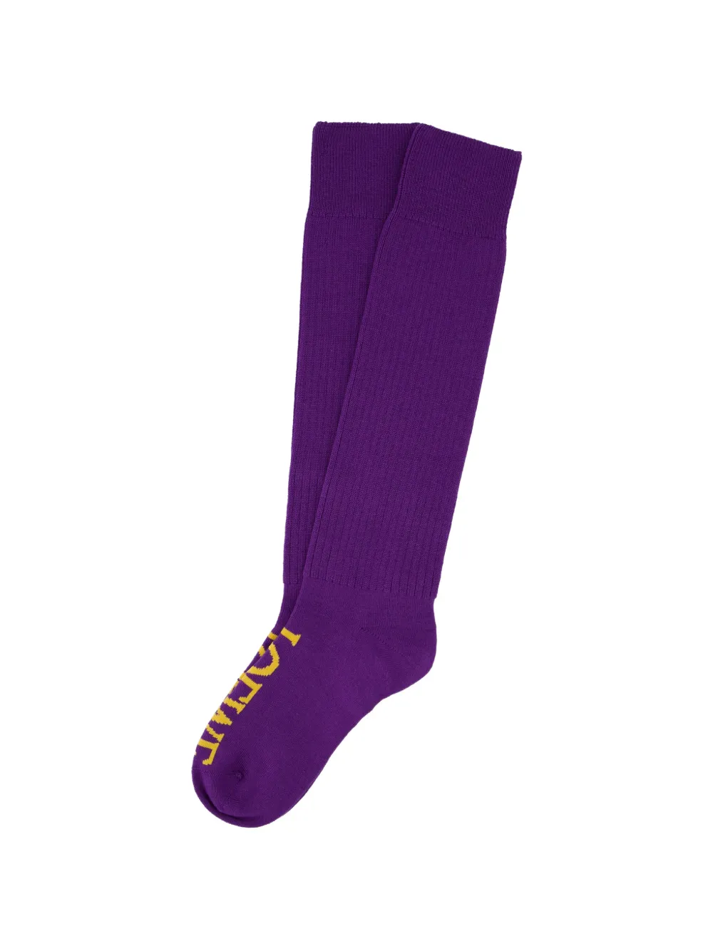 LOEWE logo-jacquard ribbed-knit socks - Viola