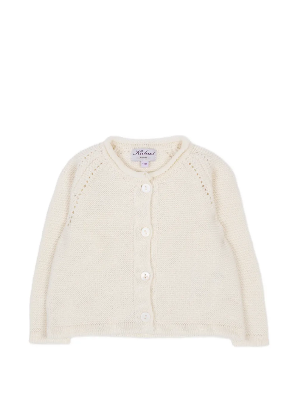 KIDIWI Cardigan aus Merinowolle mit Raglanärmeln - Nude