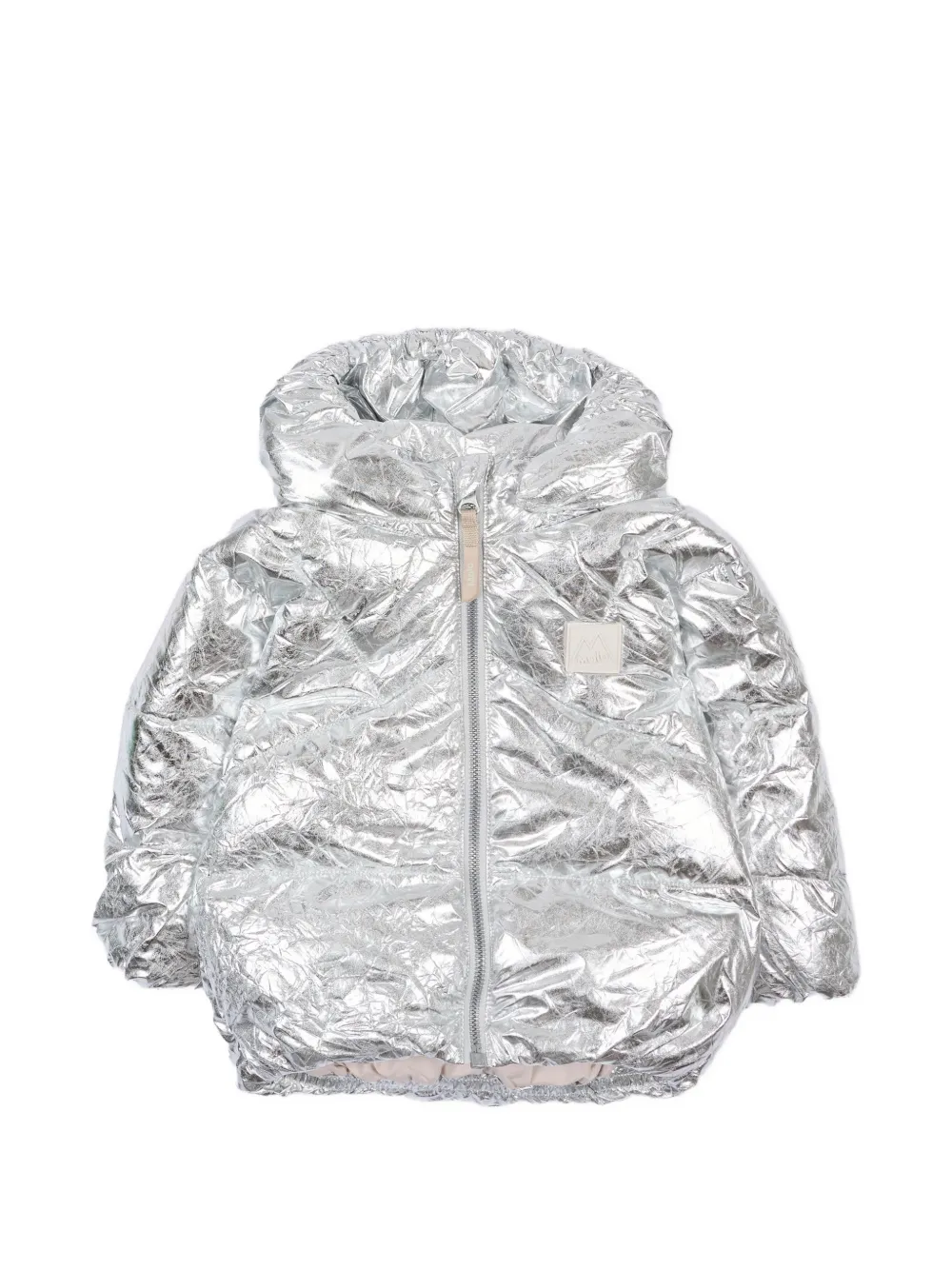 Molo Harpo metallic hooded jacket - Argento