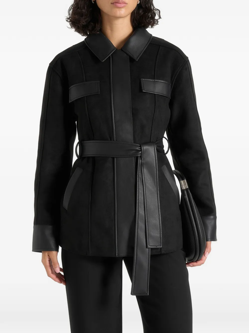 Manière De Voir Annika suede belted utility jacket