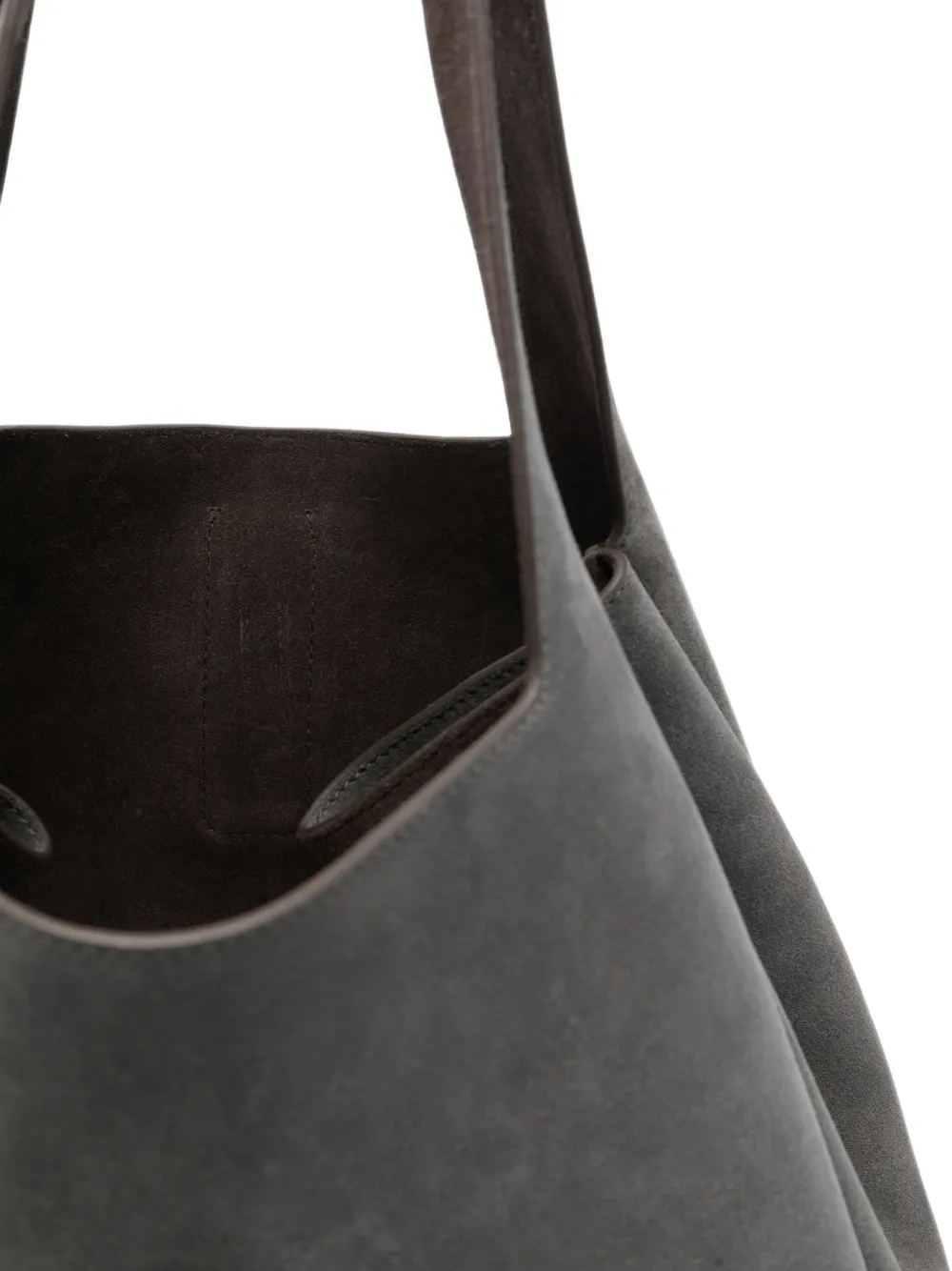 Hogan logo-plaque suede tote bag Grijs