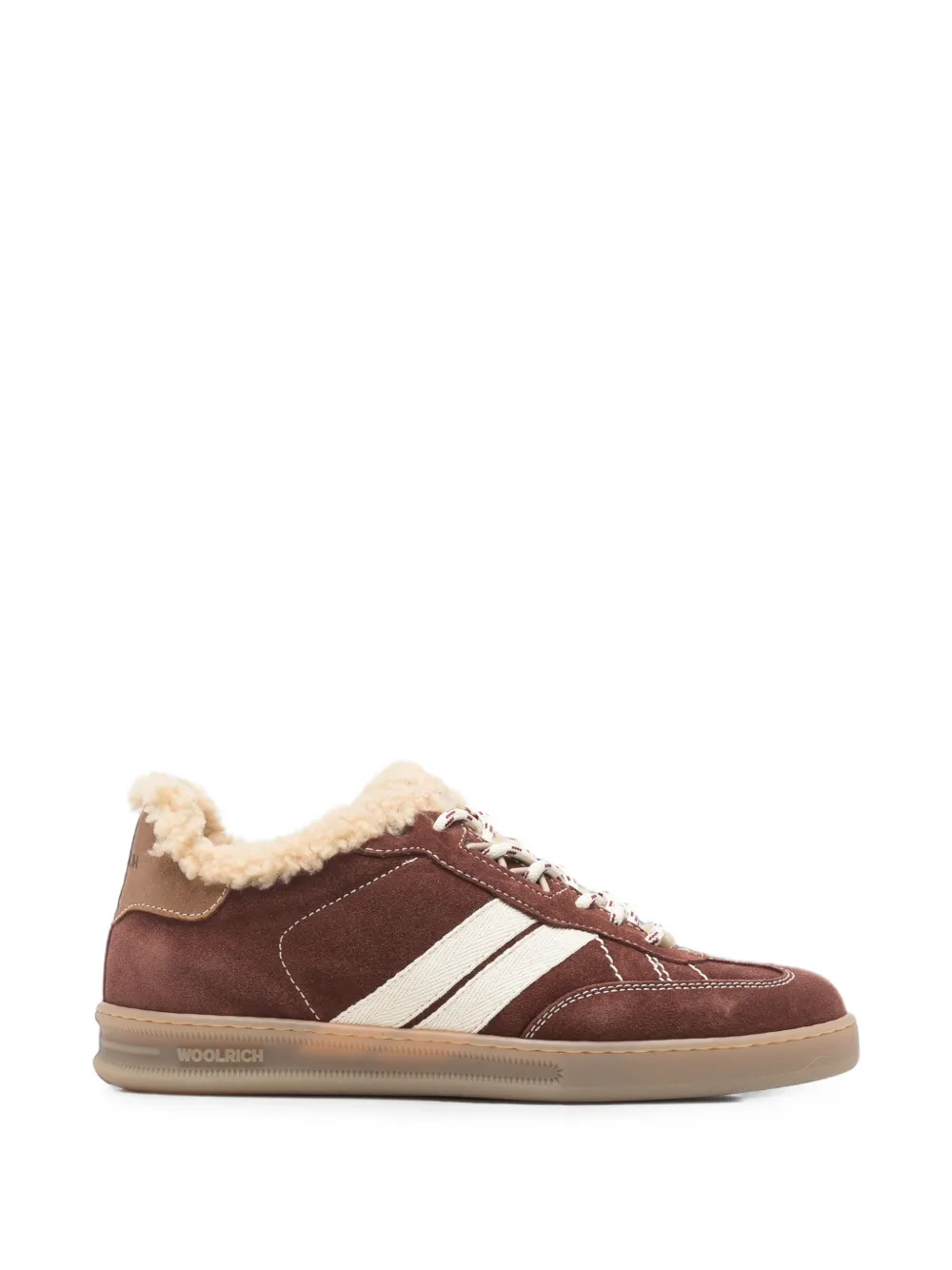 Woolrich shearling-trim suede sneakers