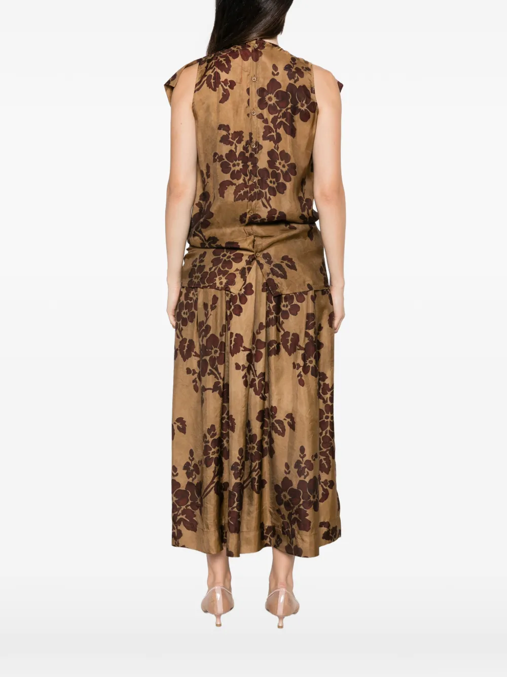 Uma Wang Gedrapeerde blouse Bruin