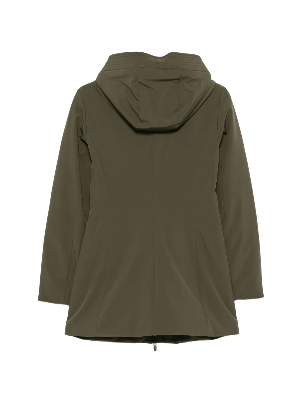 Woolrich hooded zip-up coat Groen