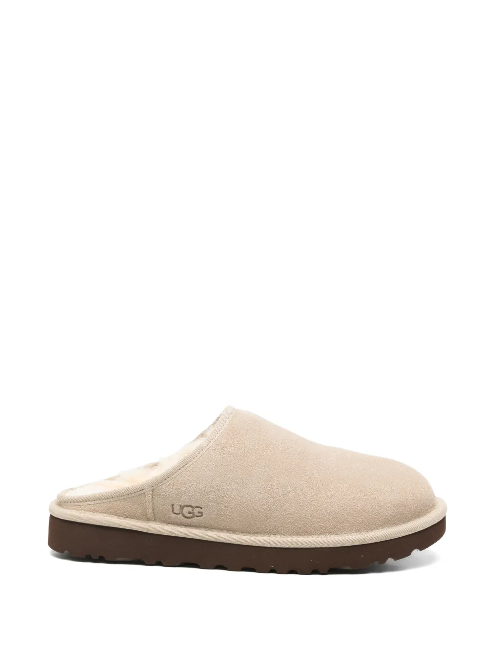 UGG logo-debossed suede slippers - Toni neutri