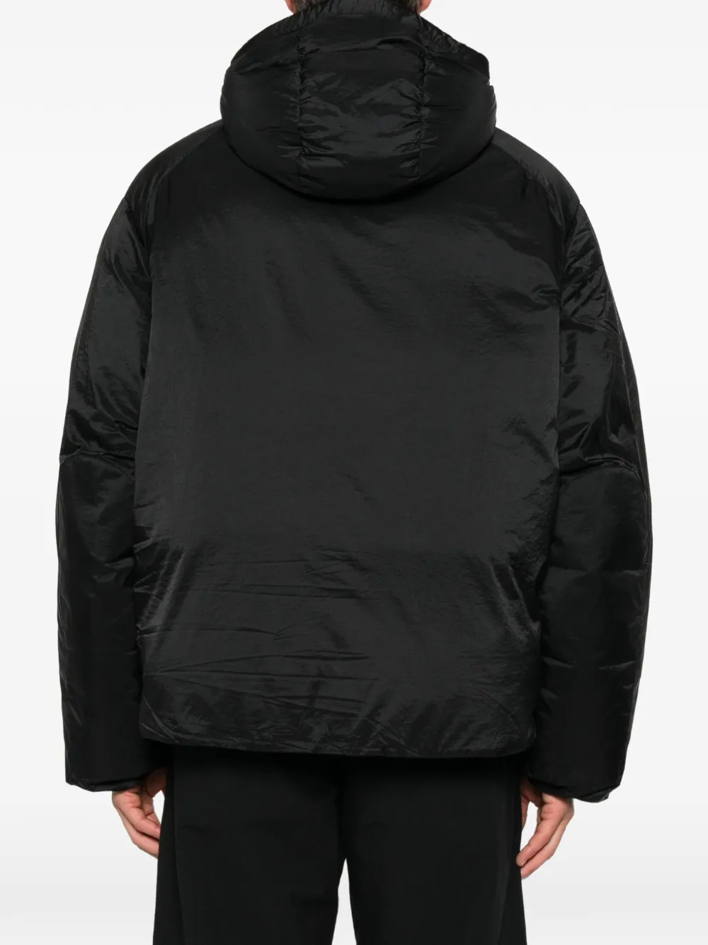 Y-3 Gewatteerd jack met capuchon Zwart