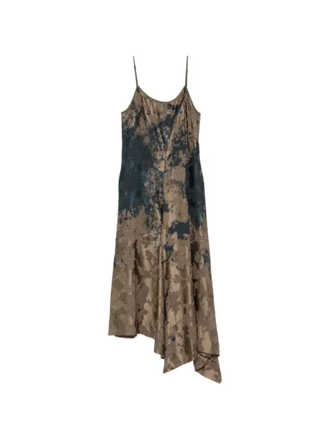 Uma Wang asymmetric jacquard-knit midi dress