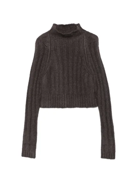 Rick Owens ribbed padded-shoulder sweater