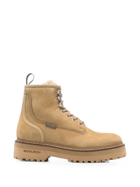 Woolrich shearling-lined platform ankle boots