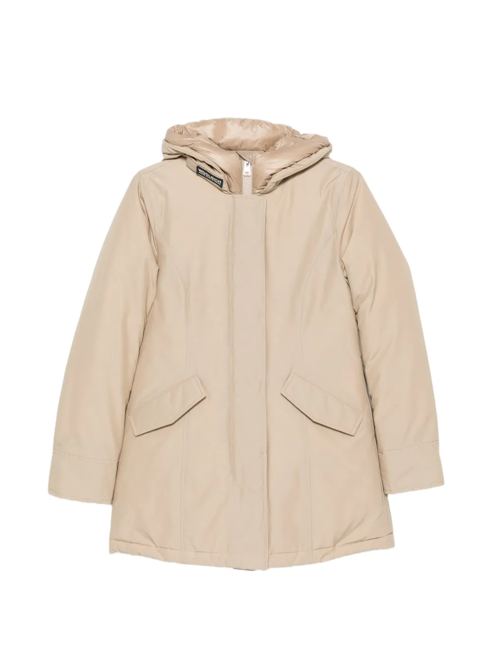 Woolrich hooded padded coat Beige