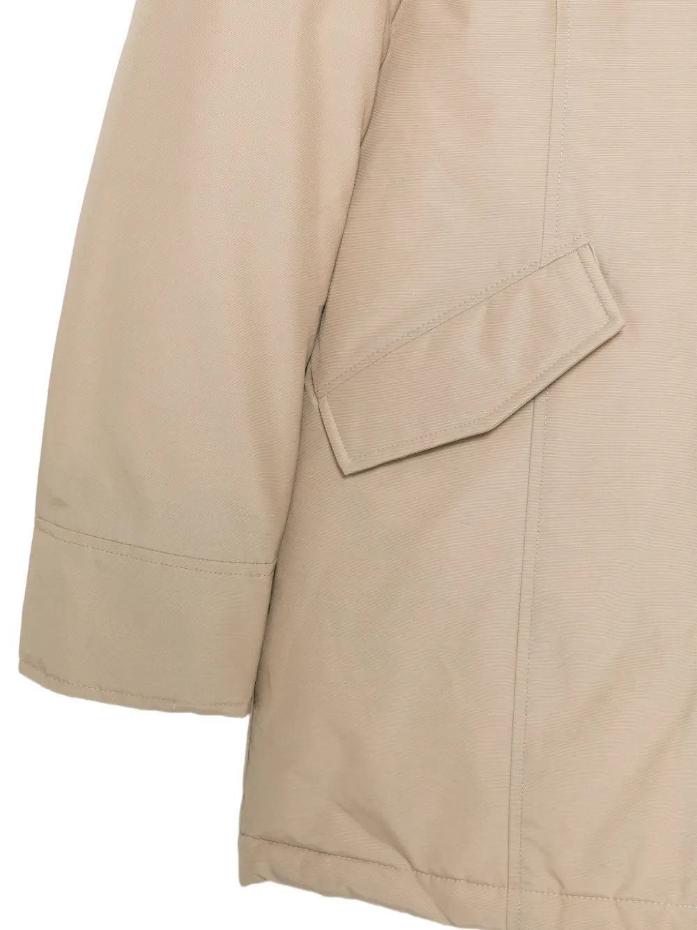 Woolrich hooded padded coat Beige