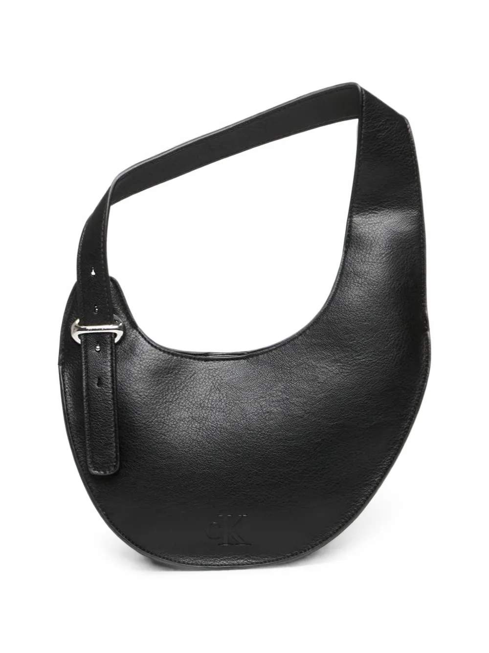 Calvin Klein logo-embossed crescent shoulder bag - Nero