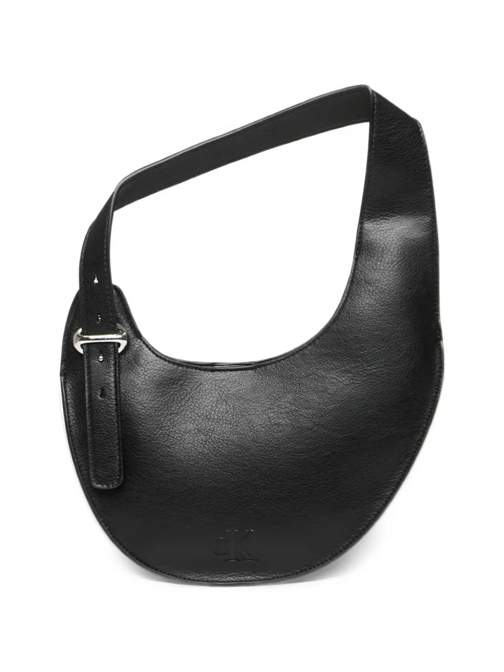 Calvin Klein logo-embossed crescent shoulder bag - Nero