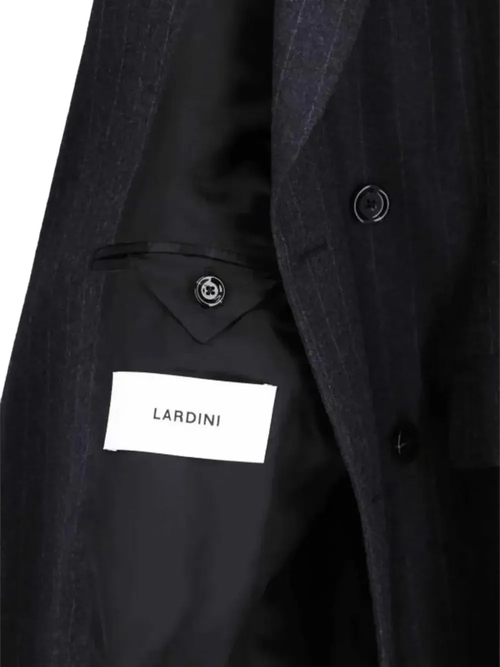 Lardini double-breasted pinstripe suit Grijs