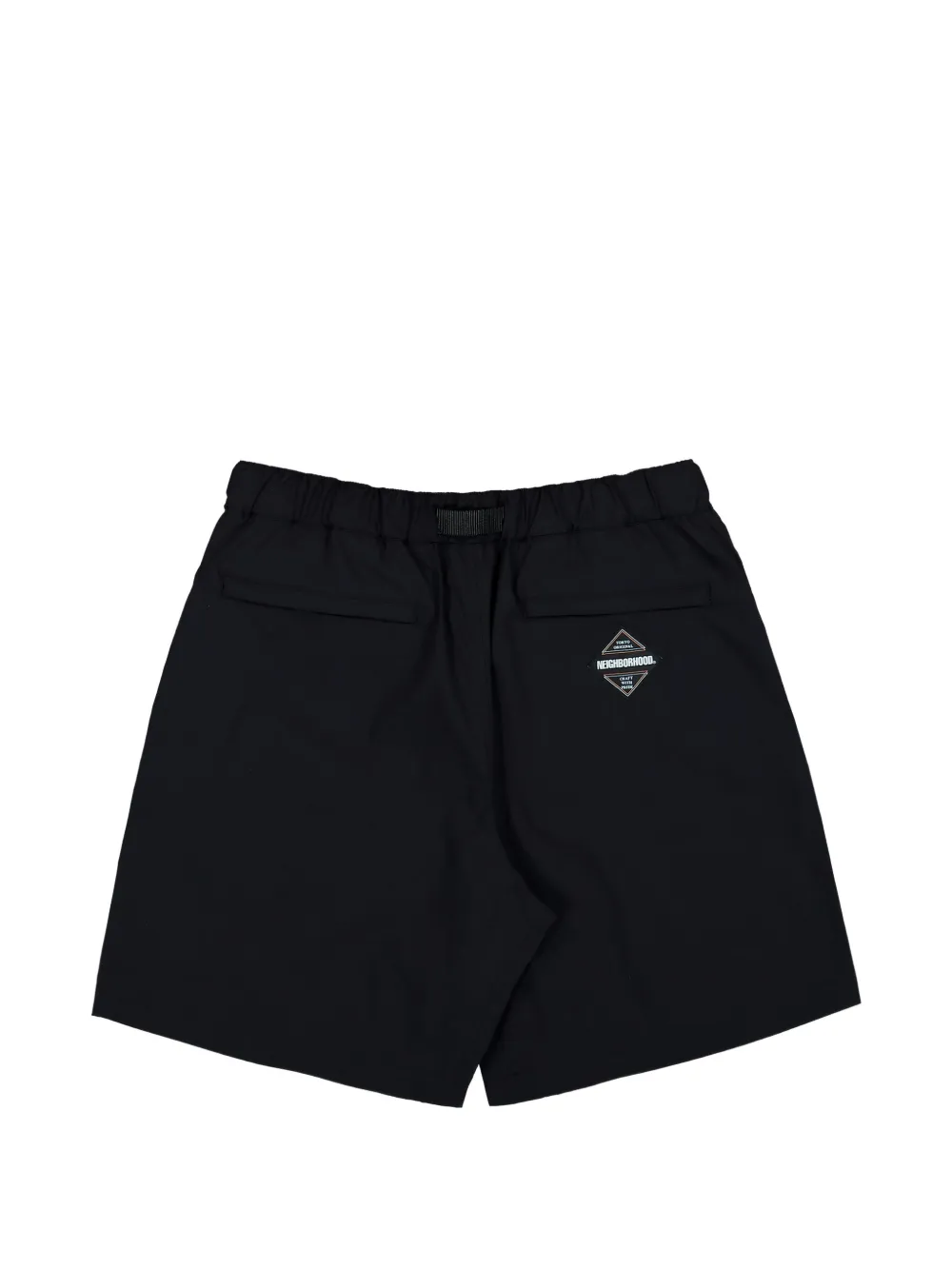 Neighborhood belted logo-print shorts Zwart