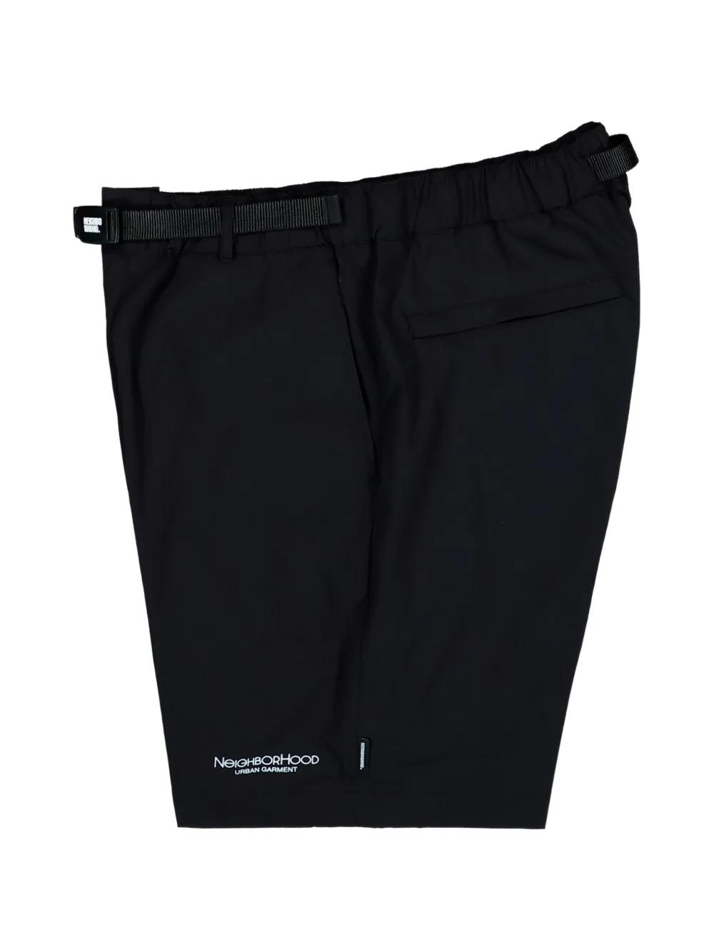 Neighborhood belted logo-print shorts Zwart