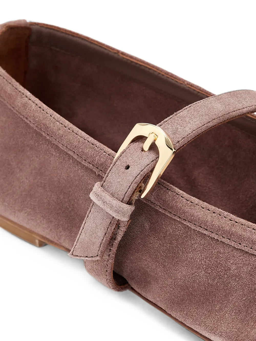 Stuart Weitzman Sai suede ballet flats Bruin