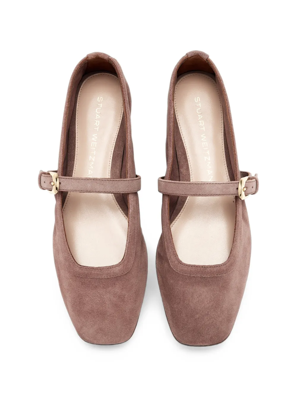 Stuart Weitzman Sai suede ballet flats Bruin