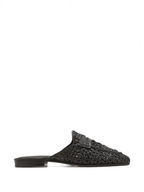 Sam Edelman Tullie penny-strap woven flat mules