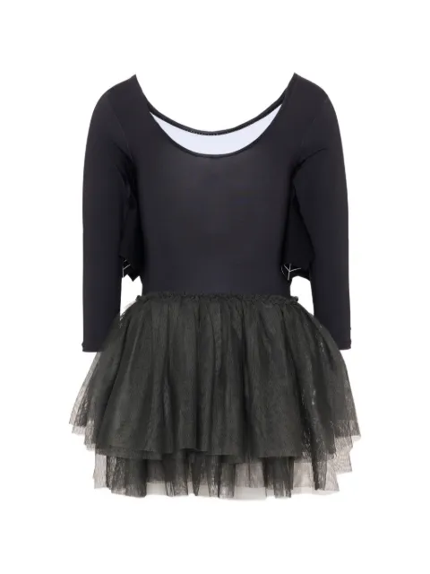 Stella McCartney Kids vestido con falda de tul y araña estampada