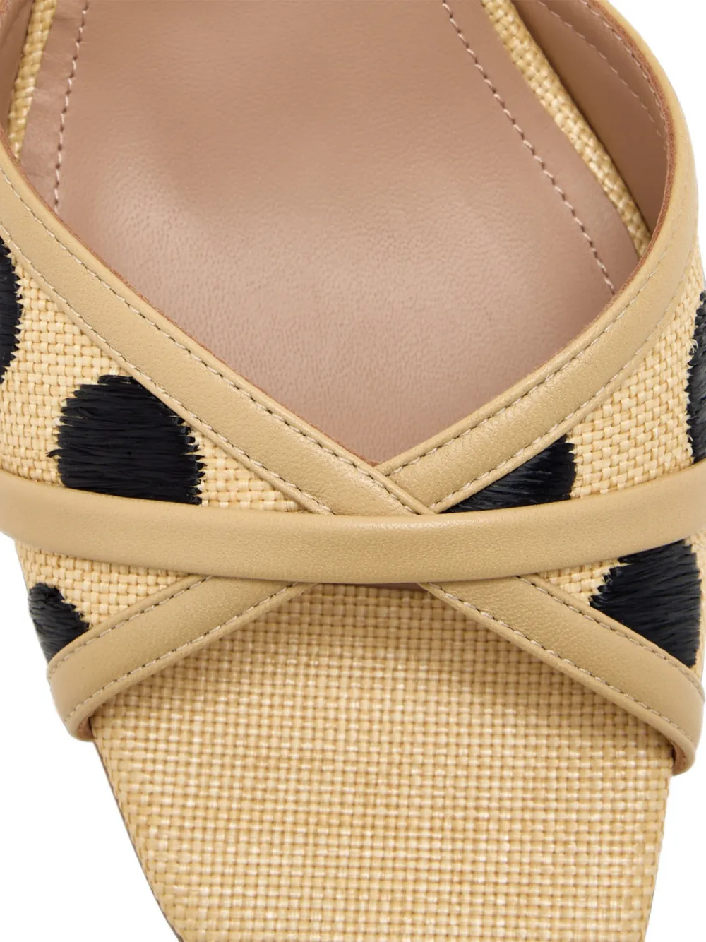 Malone Souliers Perla polka-dot sandals Beige