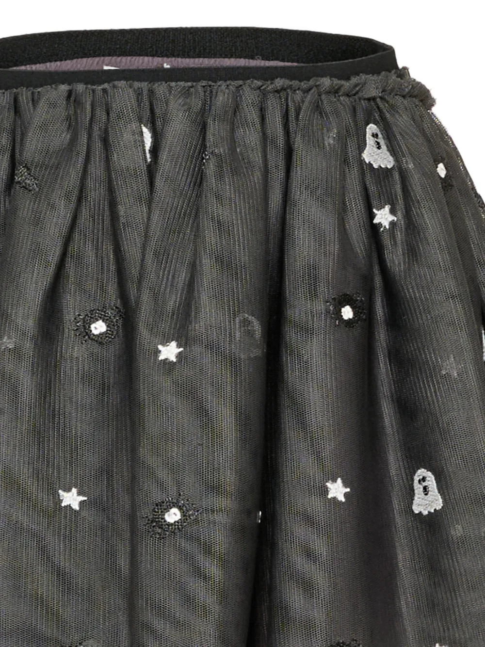 Stella McCartney Kids Tulen rok met geborduurde geest Zwart