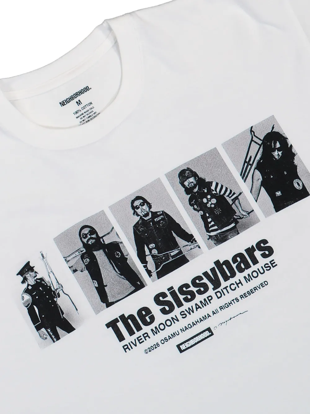 Neighborhood T-shirt met grafische print Wit