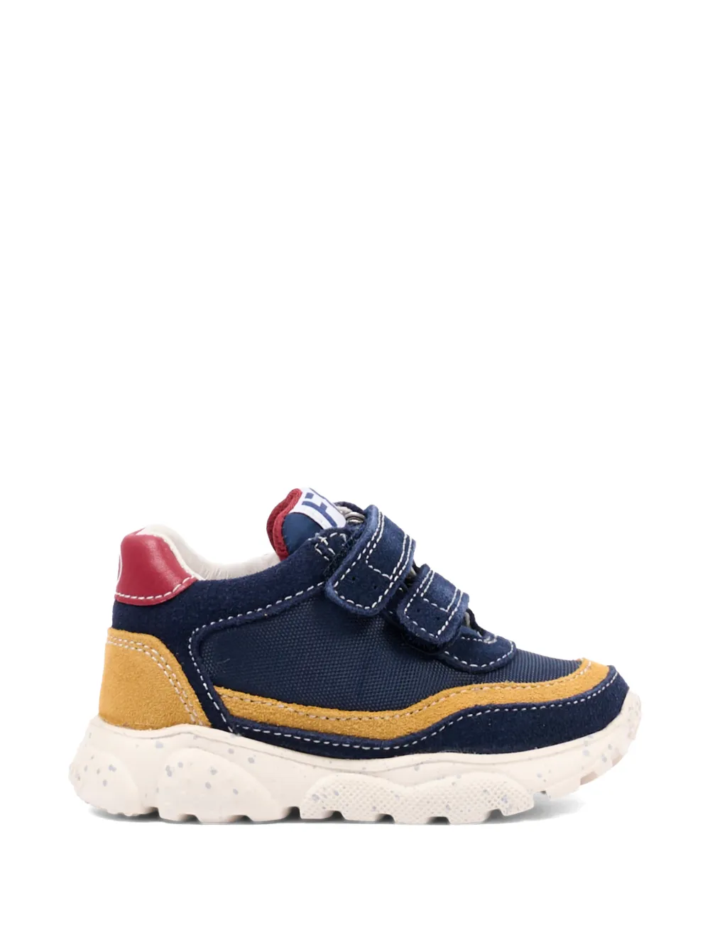 Falcotto Amantea 2 VL. suede-panelled touch-strap sneakers Blauw