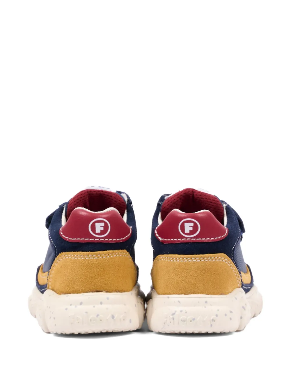 Falcotto Amantea 2 VL. suede-panelled touch-strap sneakers Blauw