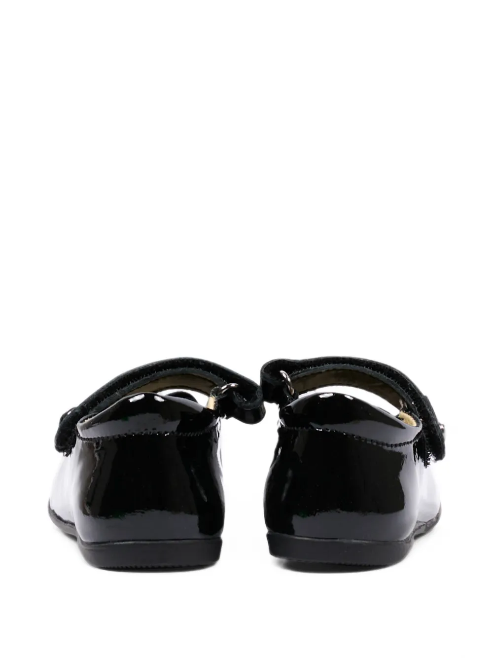 NATURINO bow-detail patent-leather ballet flats Zwart