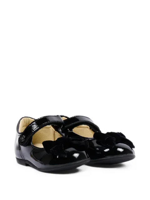 NATURINO bow-detail patent-leather ballet flats