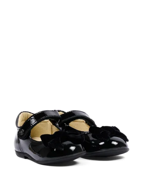 NATURINO bow-detail patent-leather ballet flats