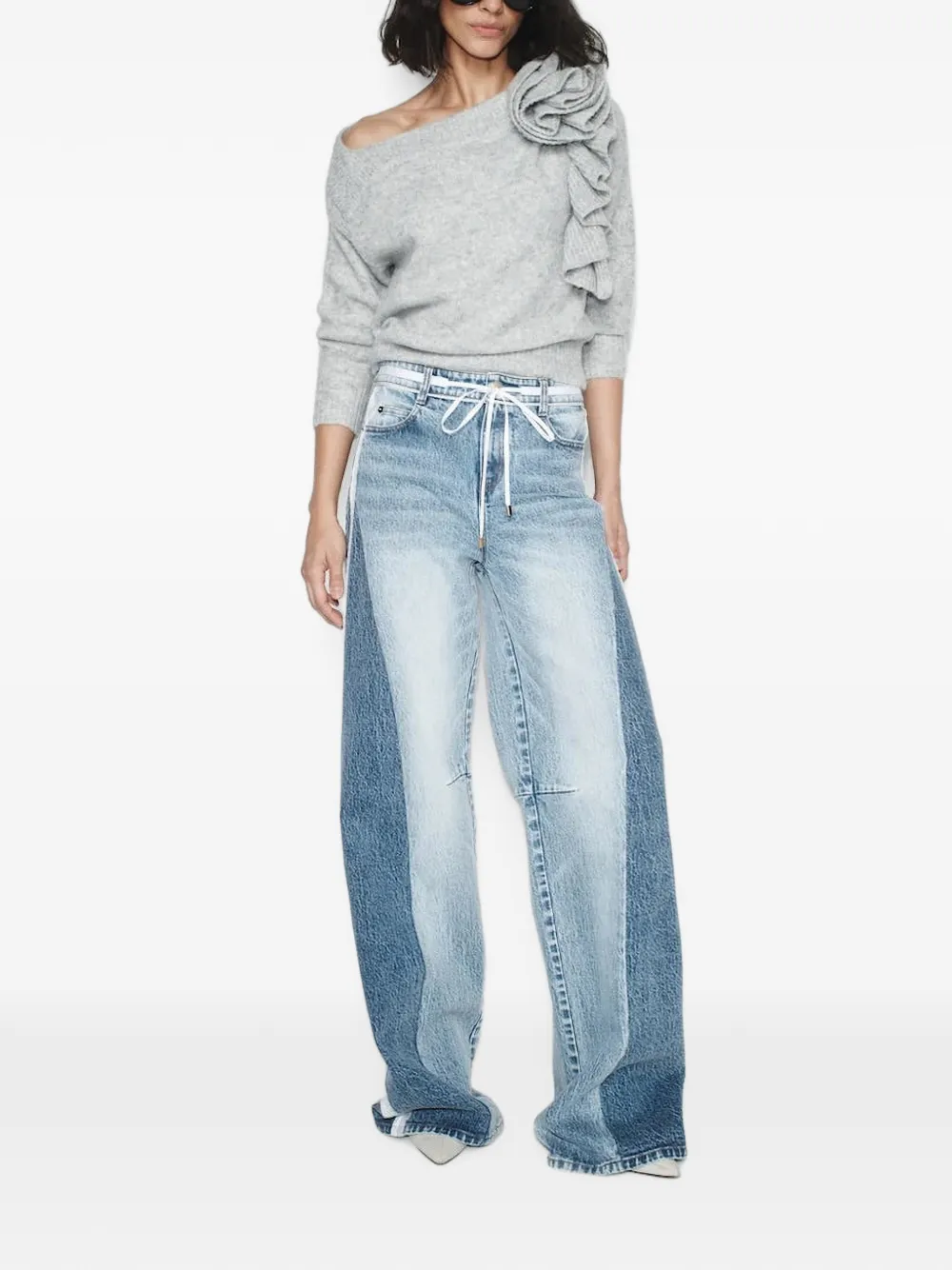 Hellessy Tay jeans met trekkoord en vlakken Blauw